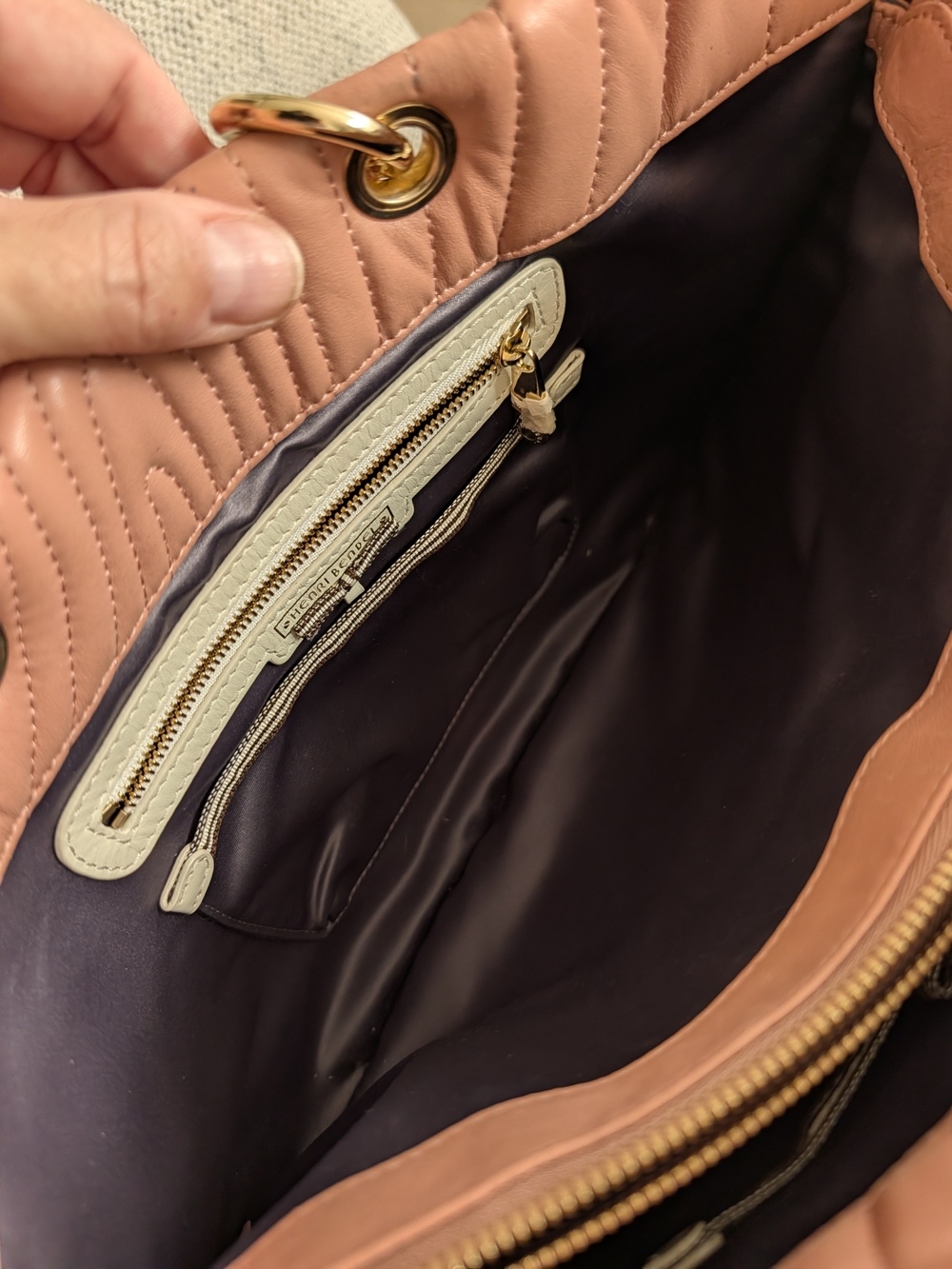 Henri Bendel No. 7 Pink Lambskin Quilted Tote - Picture 16 of 16
